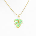 Monstera Leaf Pendant Necklace